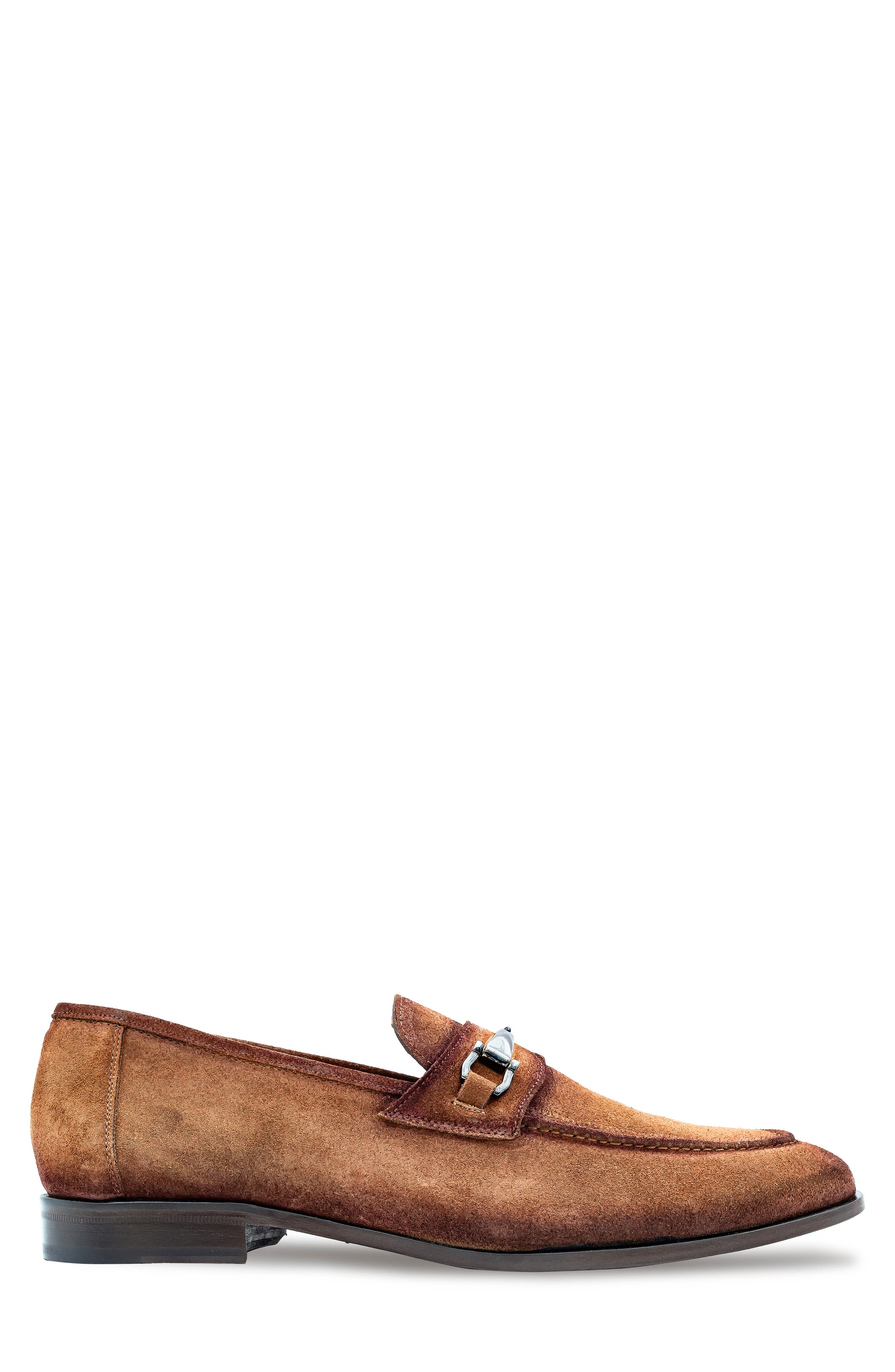 Bracco Bit Ornament Suede Loafer, Alternate, color, TAN