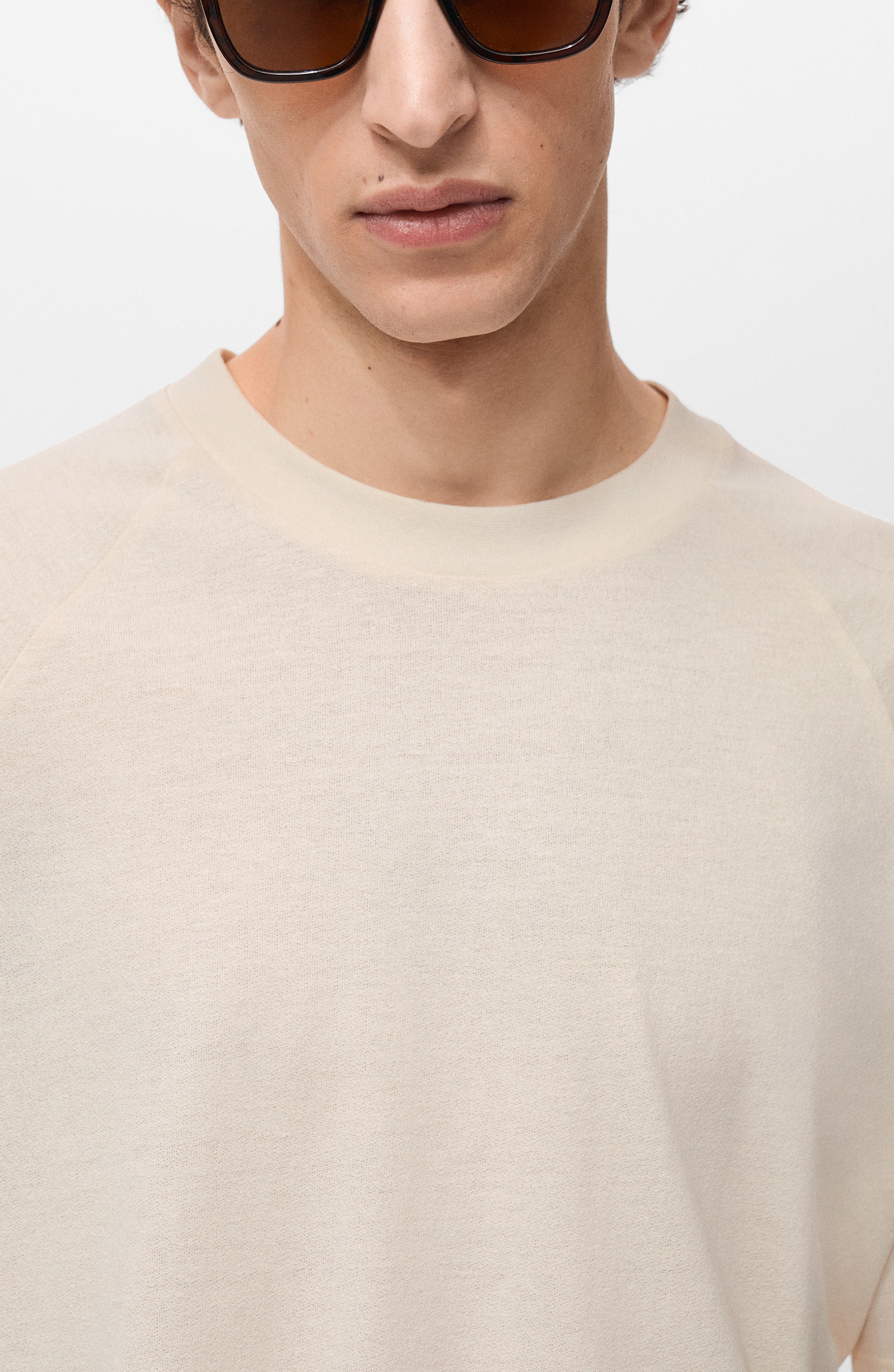 Relaxed Fit Cotton & Linen Raglan T-Shirt - image 2