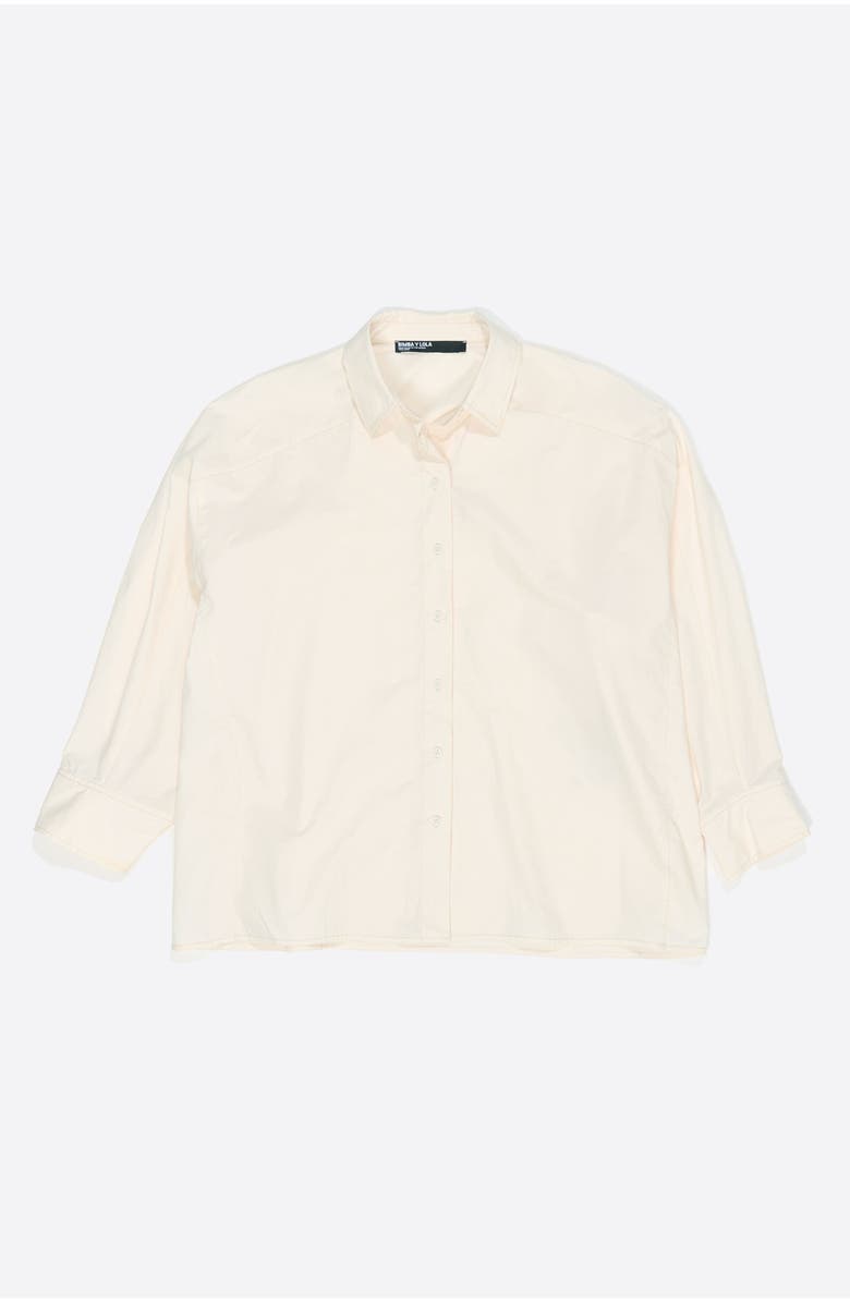Bimba y Lola Oversize Stitching Shirt, Alternate, color, Vanilla