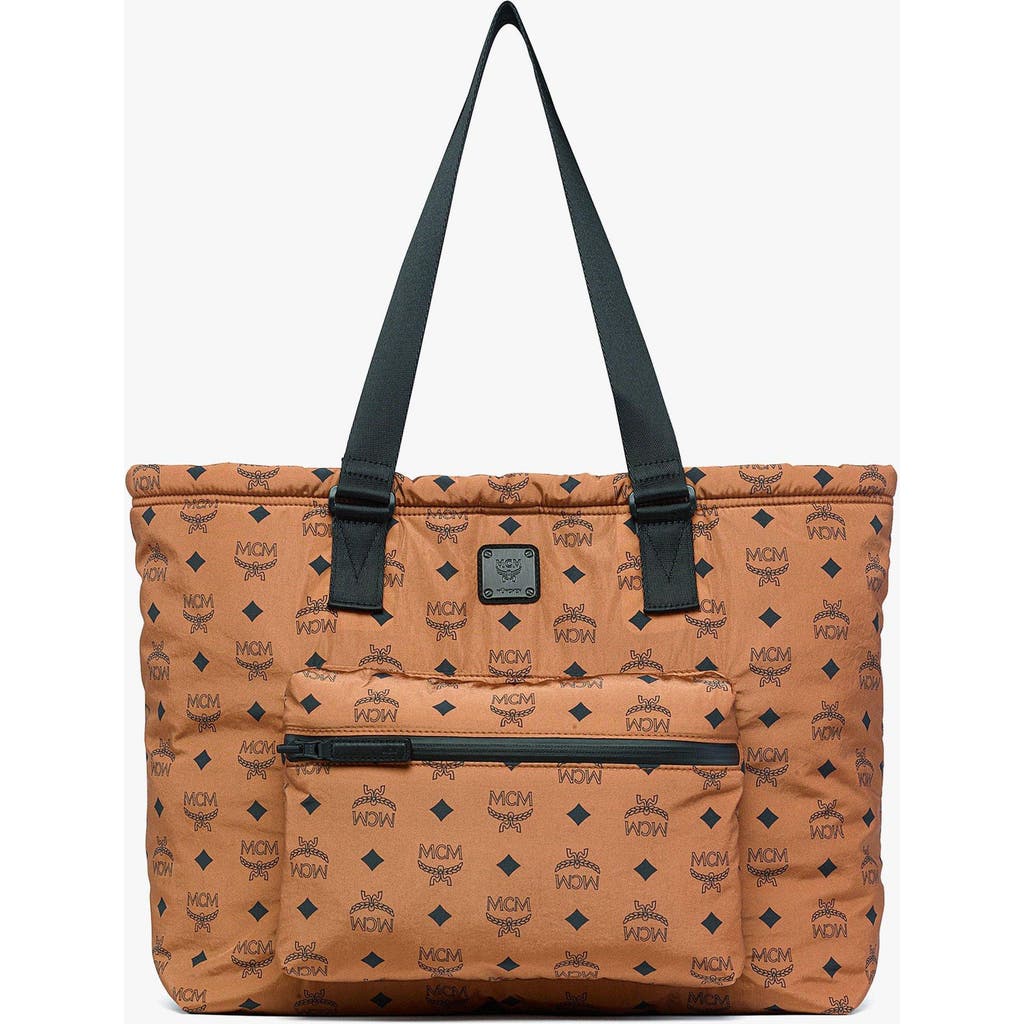 Mcm Aren Packable Tote In Brown
