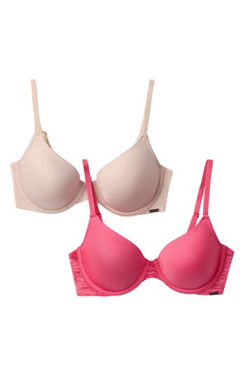 HALSTON HALSTON ANIMAL MESH 2-PACK T-SHIRT BRAS