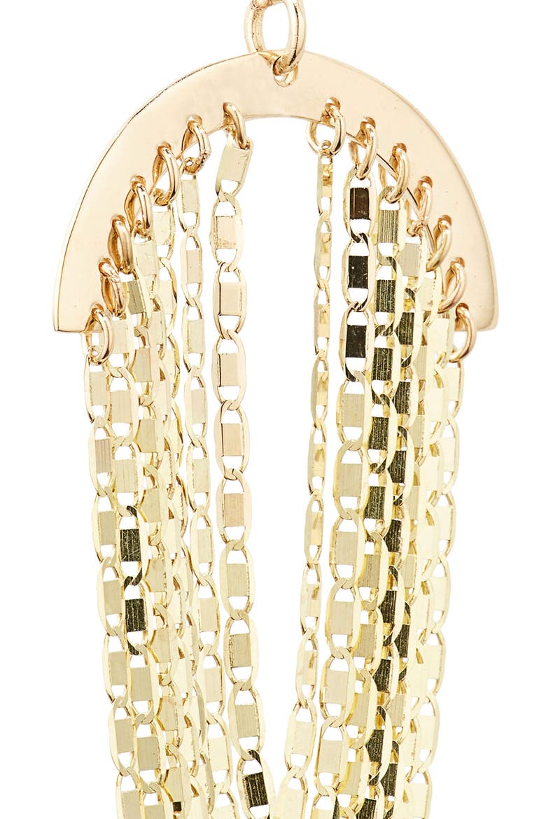 Nude Fringe Drop Earrings, Alternate, color, YELLOW