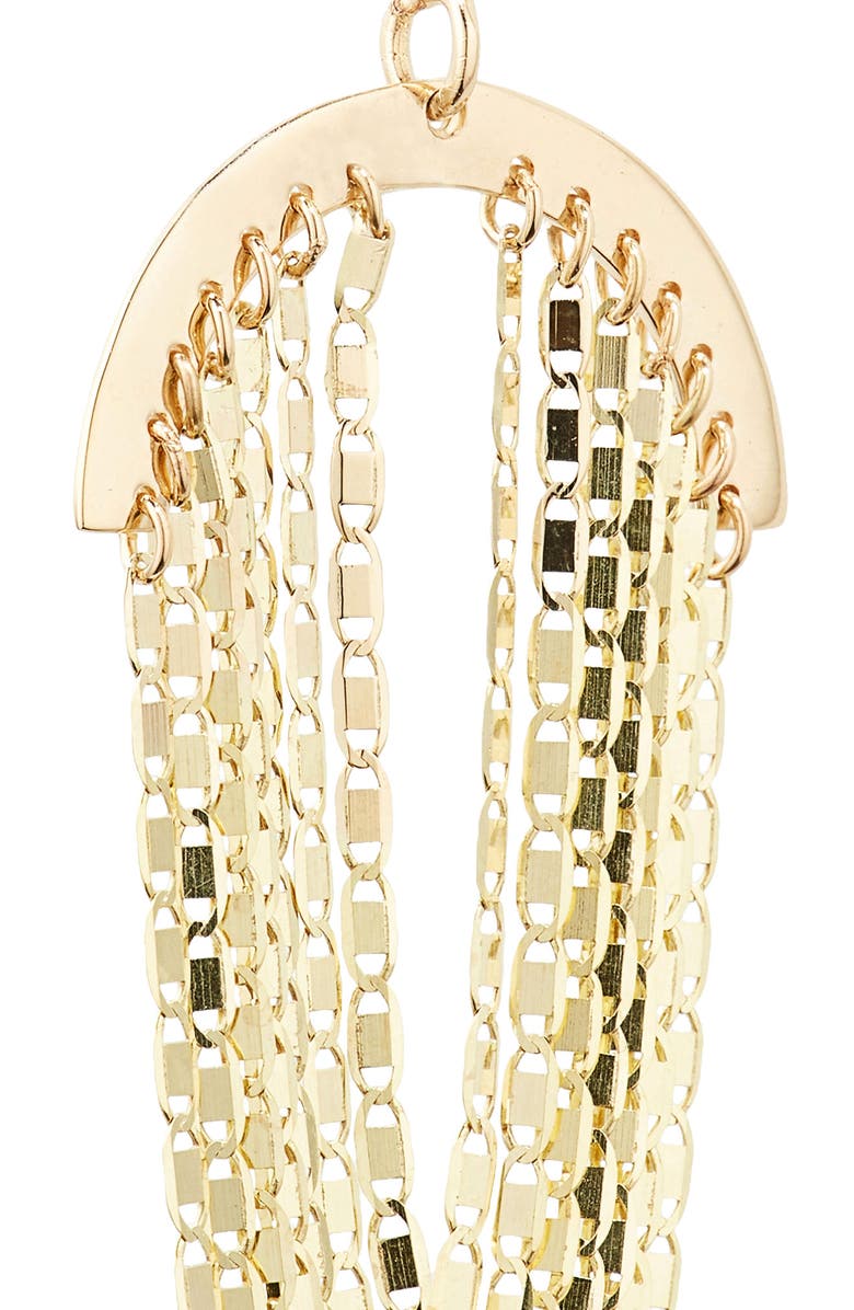 LANA Nude Fringe Drop Earrings, Alternate, color, 