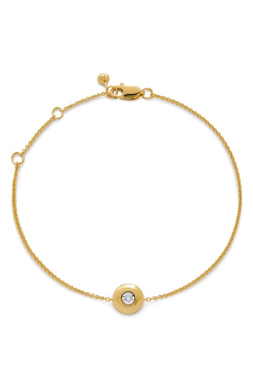 Monica Vinader Bezel Birthstone Station Bracelet In Gold