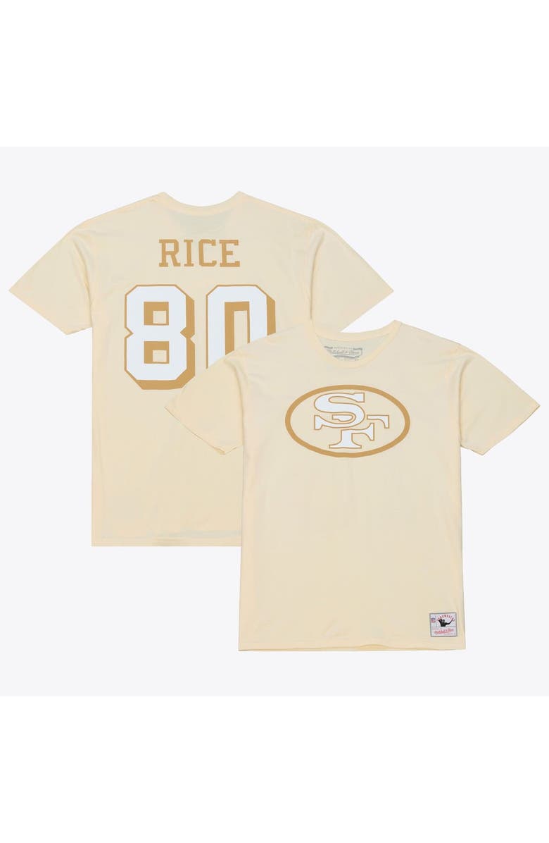 Mitchell 
Ness Men
s Mitchell 
Ness Jerry Rice Cream San Francisco 49ers Sandman Name 
Number T-Shirt, Main, color, Cream