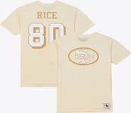 Mitchell & Ness Men's Mitchell & Ness Jerry Rice Cream San Francisco 49ers Sandman Name & Number T-Shirt