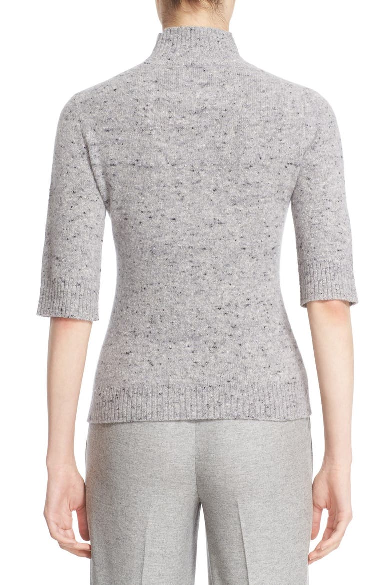 Nordstrom and Caroline Issa Cashmere & Merino Wool Mock Neck Pullover, Alternate, color, LIGHT HEATHER GREY