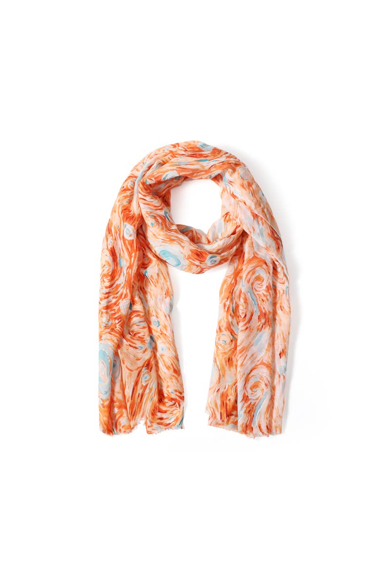 The Blossom Scarf, Main, color, Orange