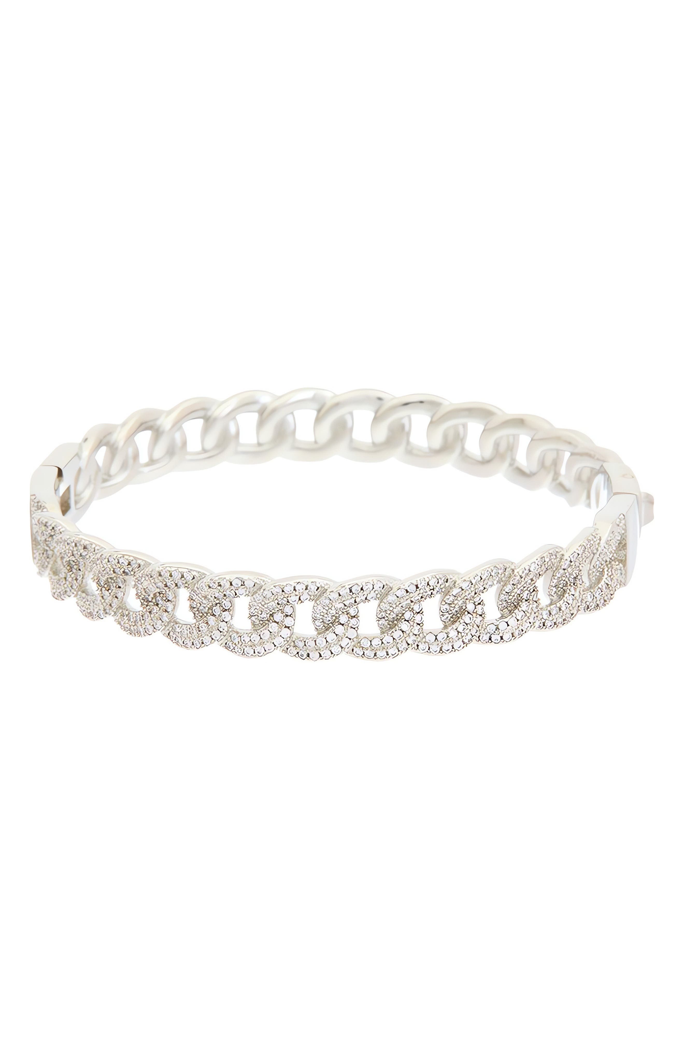 Cubic Zirconia Chain Link Bangle