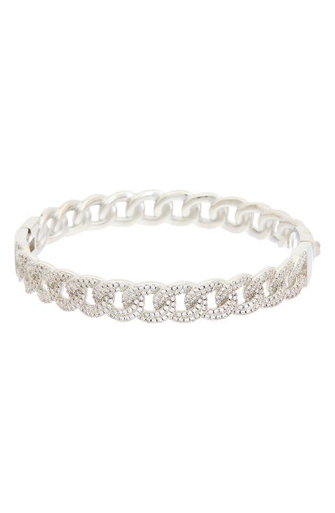 Cubic Zirconia Chain Link Bangle