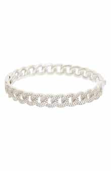 Cubic Zirconia Chain Link Bangle