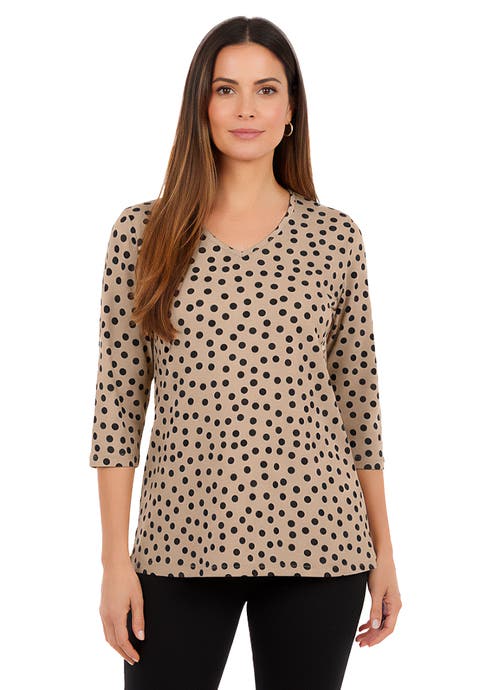 Stretch Cotton V-Neck Tee (Plus)