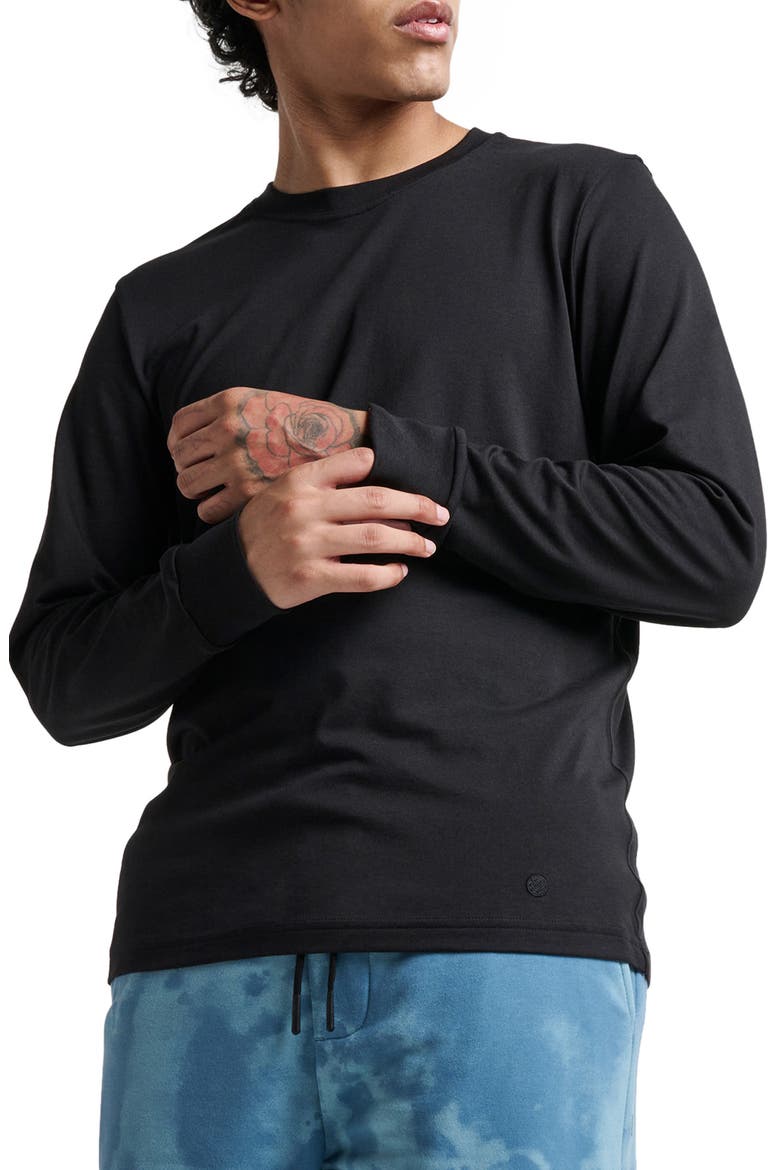 Long Sleeve T-Shirt, Main, color, BLACK