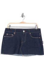 Madden Girl Raw Hem Denim Miniskirt