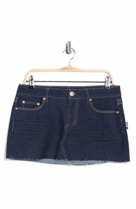 Madden Girl Raw Hem Denim Miniskirt
