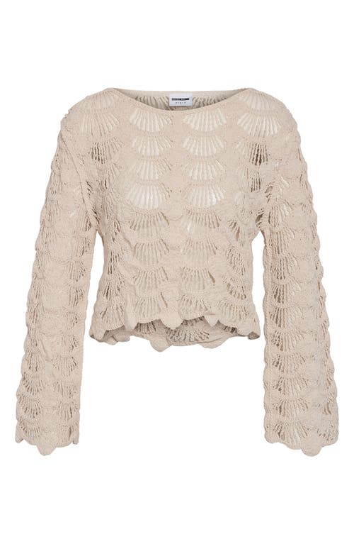 NOISY MAY NOISY MAY LANA CROCHET CROP SWEATER