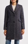 Sam Edelman Reefer Single Breasted Wool Blend Twill Jacket