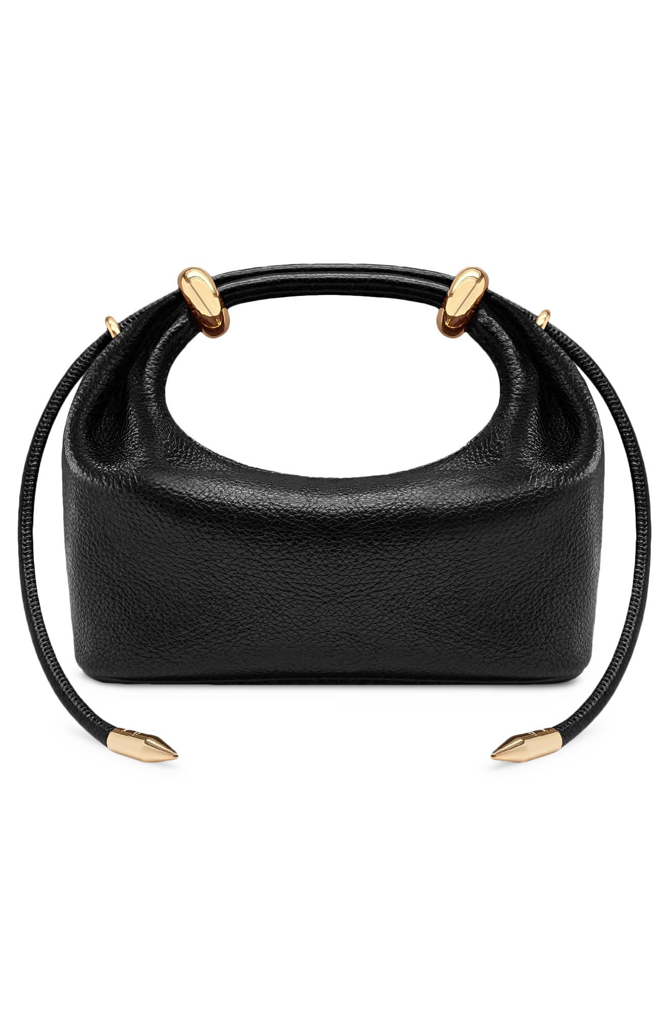 JW PEI Ellie Metal Ring Clutch, Alternate, color, Black
