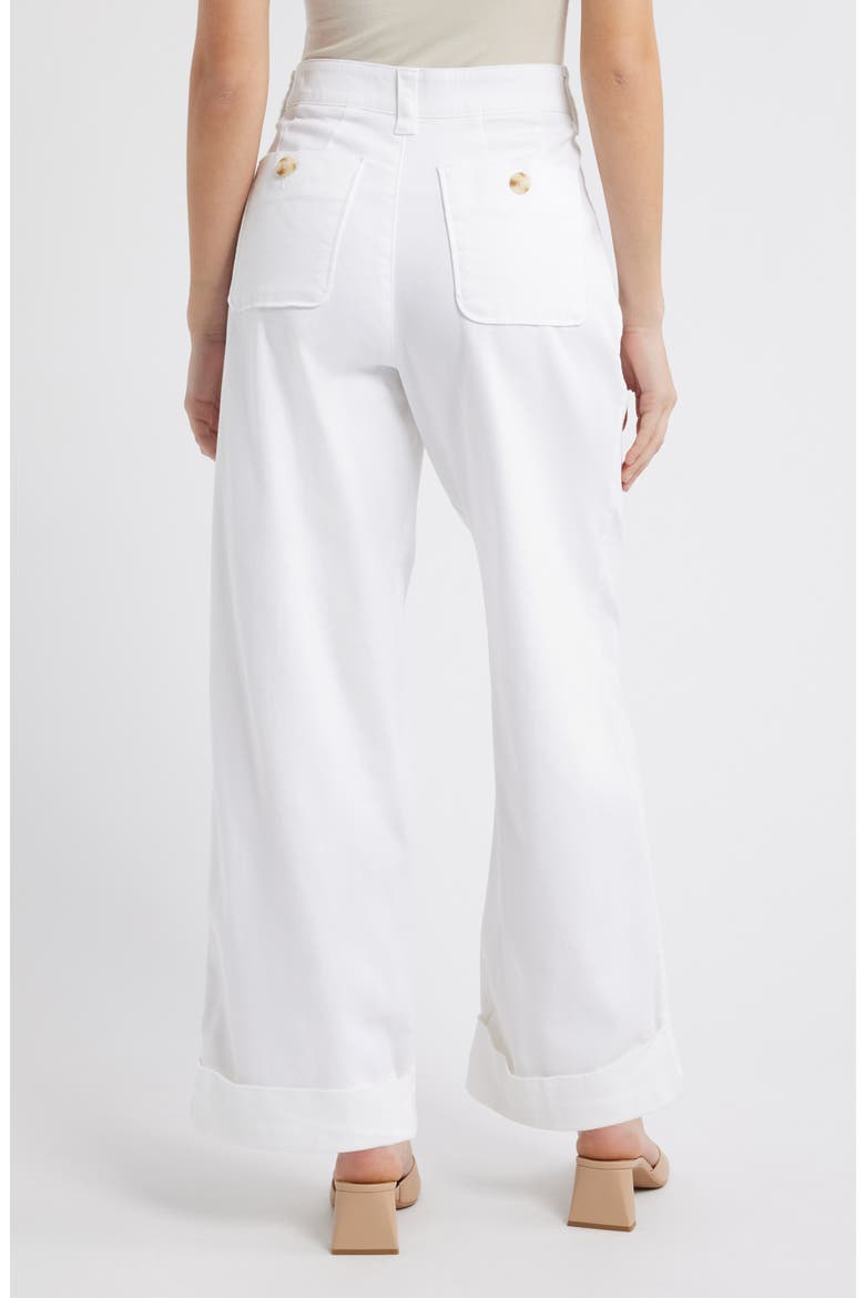 Skyrise Wide Leg Pants, Alternate, color, WHITE