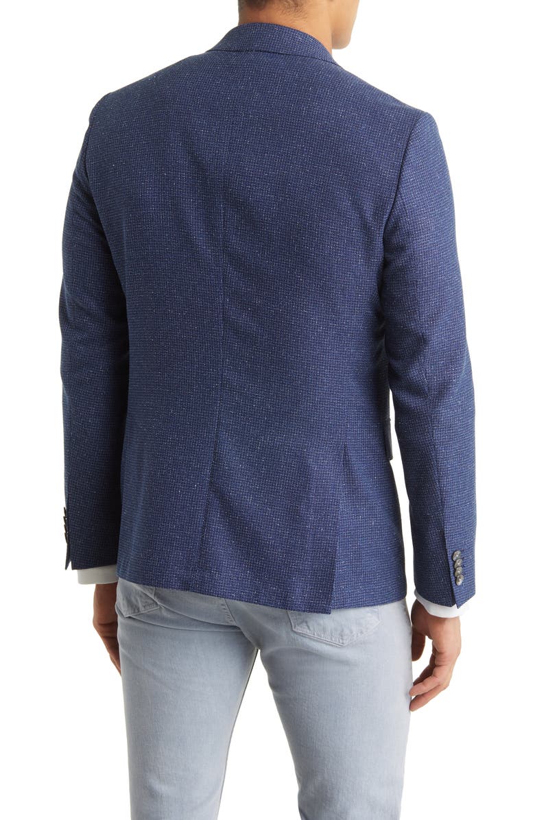 BOSS Hutson Slim Fit Glen Check Wool Sport Coat, Alternate, color, Dk Bu