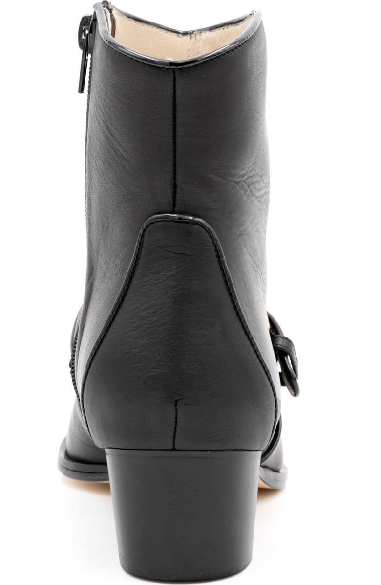 Amalfi by Rangoni Plotina Pointed Toe Bootie, Alternate, color, Nero Vapor Gold Buckle