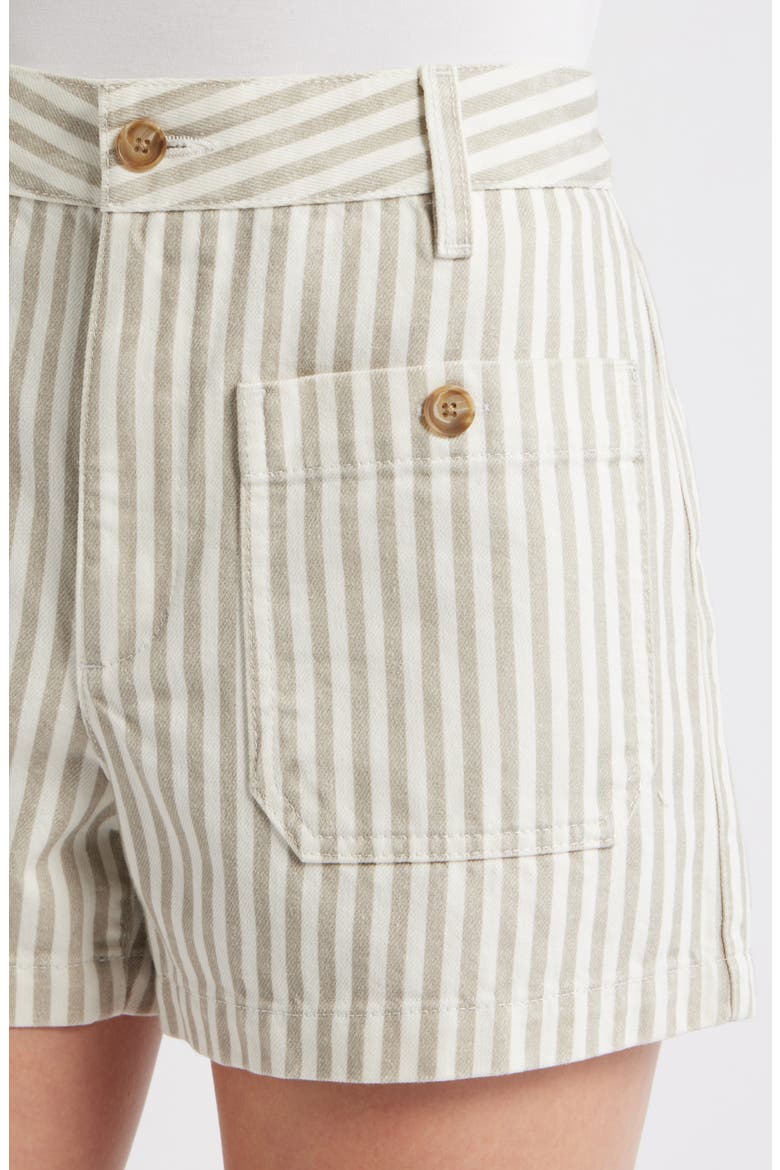 The Cruise Cotton Shorts, Alternate, color, FLAX STRIPE
