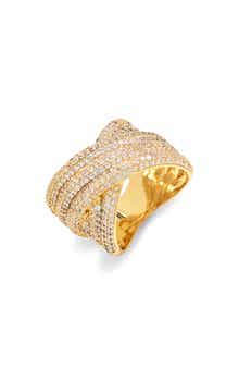 EYE CANDY LOS ANGELES Sena Rose Cubic Zirconia Statement Ring