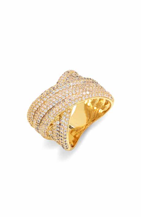 EYE CANDY LOS ANGELES Sena Rose Cubic Zirconia Statement Ring