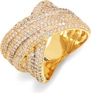 EYE CANDY LOS ANGELES Sena Rose Cubic Zirconia Statement Ring