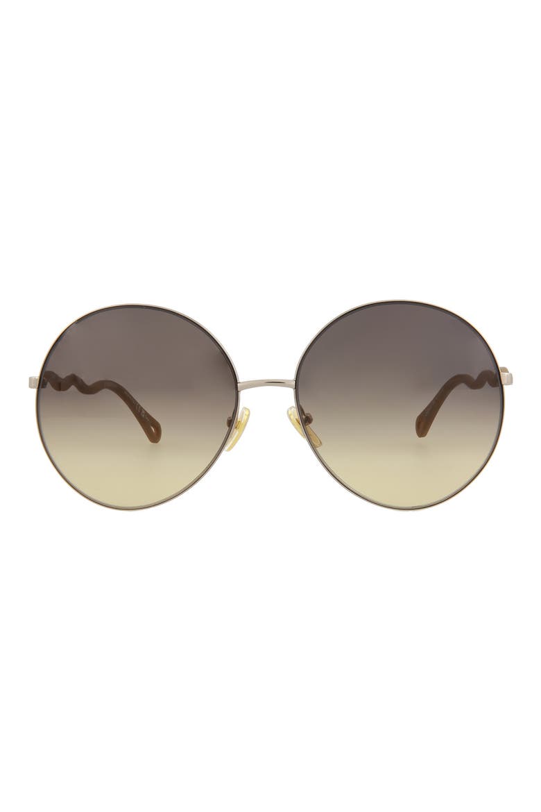 Core 62mm Oversize Round Sunglasses, Main, color, BEIGE BROWN