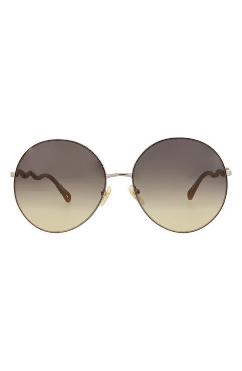 Core 62mm Oversize Round Sunglasses