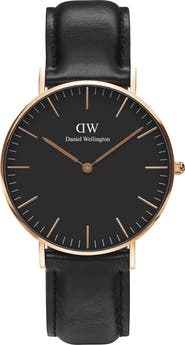 Daniel Wellington Classic Sheffield Leather Strap Watch, 36mm