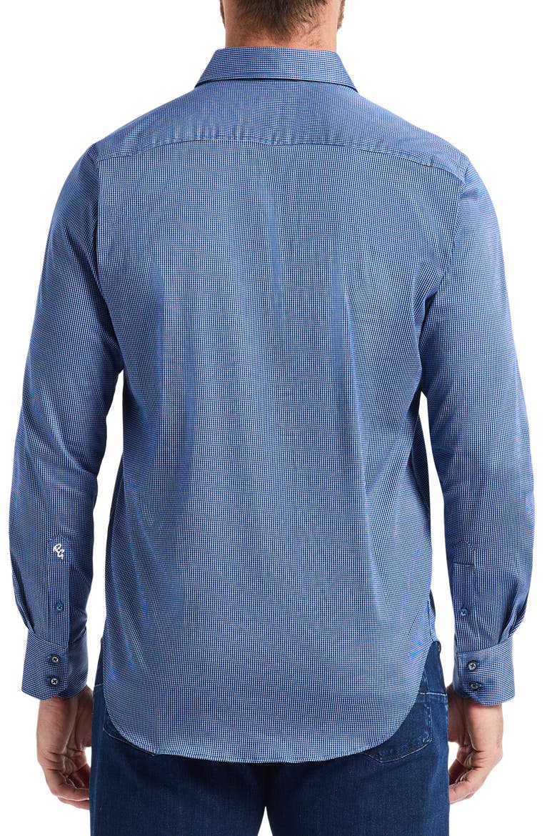 Cortland Stretch Cotton Button-Up Shirt, Alternate, color, NAVY