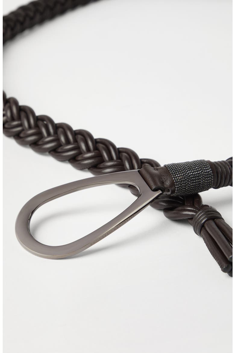 Nappa leather belt, Alternate, color, Rust Brown