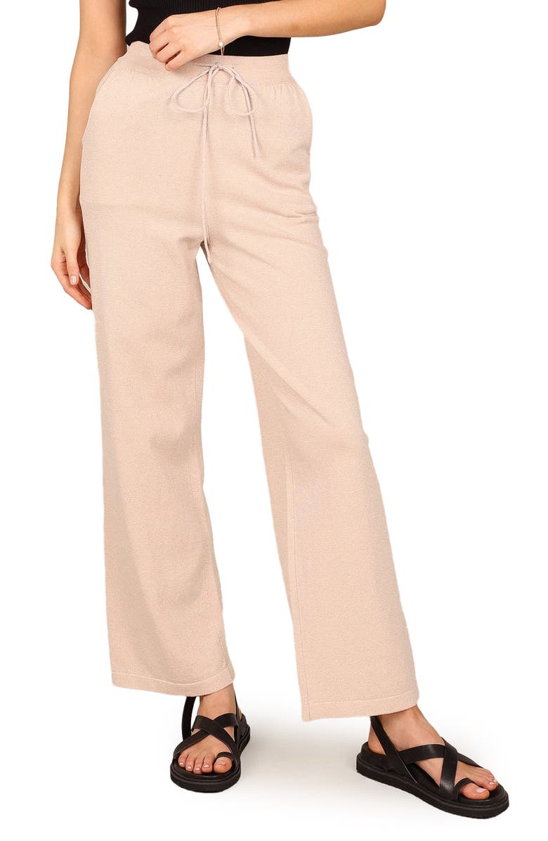 Petal & Pup Penelope Knit Wide Leg Pants, Main, color, Taupe