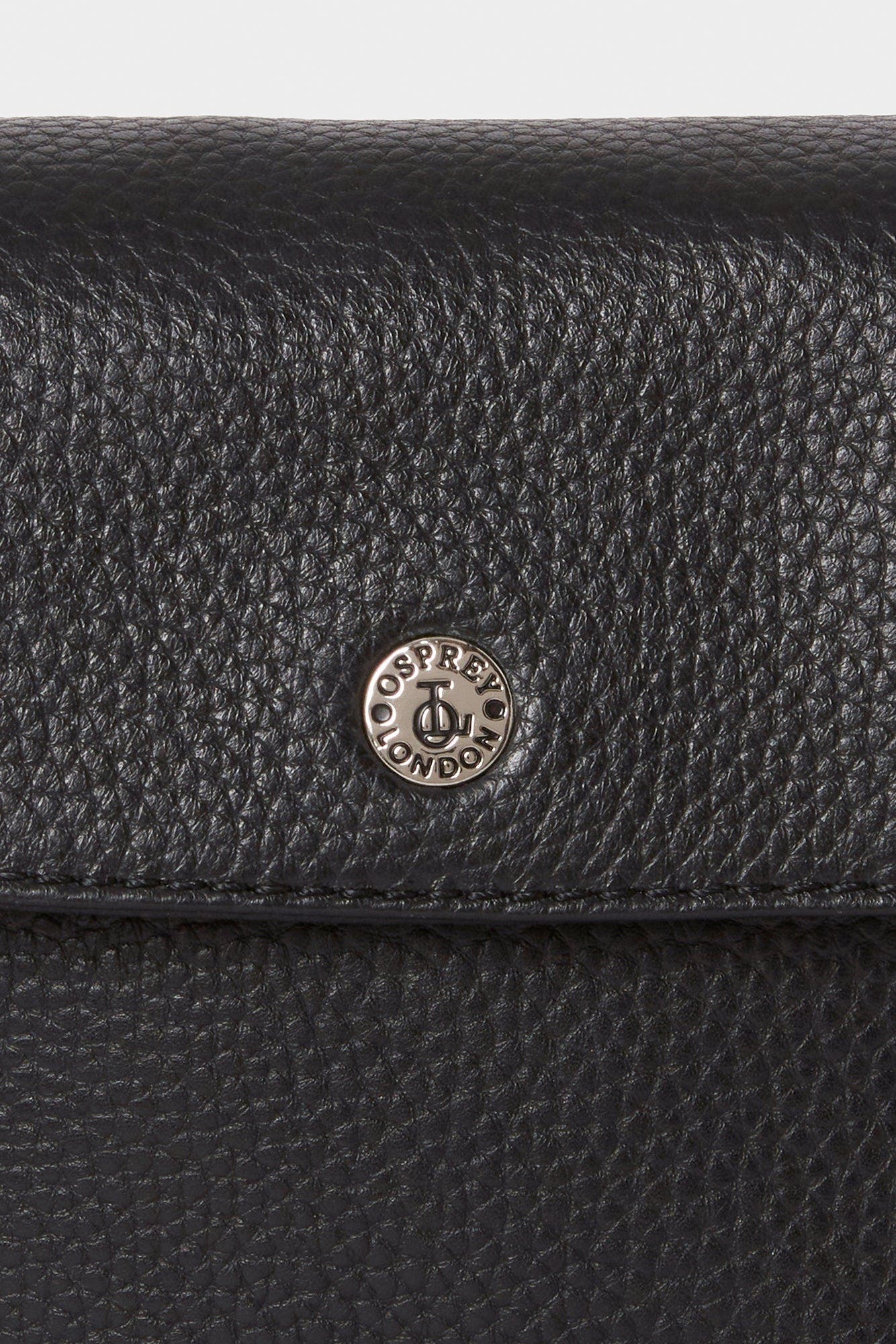 Osprey London The Madison Leather Phone Bag, Alternate, color, Black