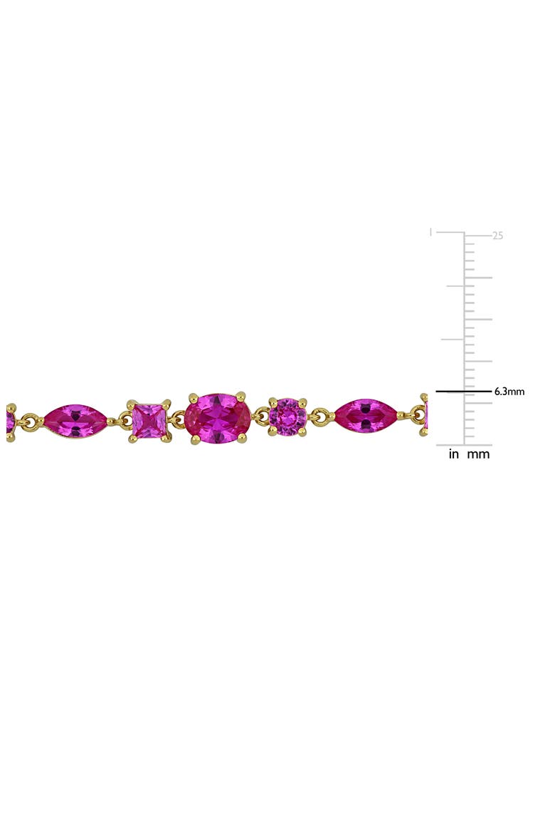Created Pink Sapphire Chain Bracelet, Alternate, color, PINK