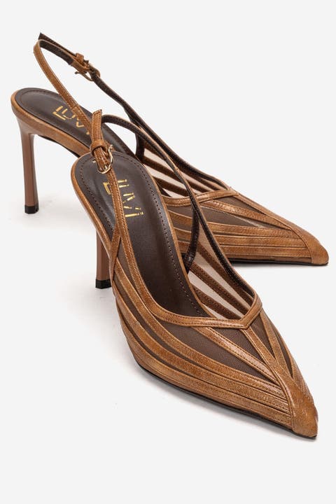 Eleana Slingback Mesh Stiletto Pump