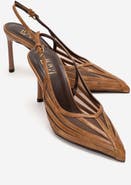 Prologue Shoes Eleana Slingback Mesh Stiletto Pump