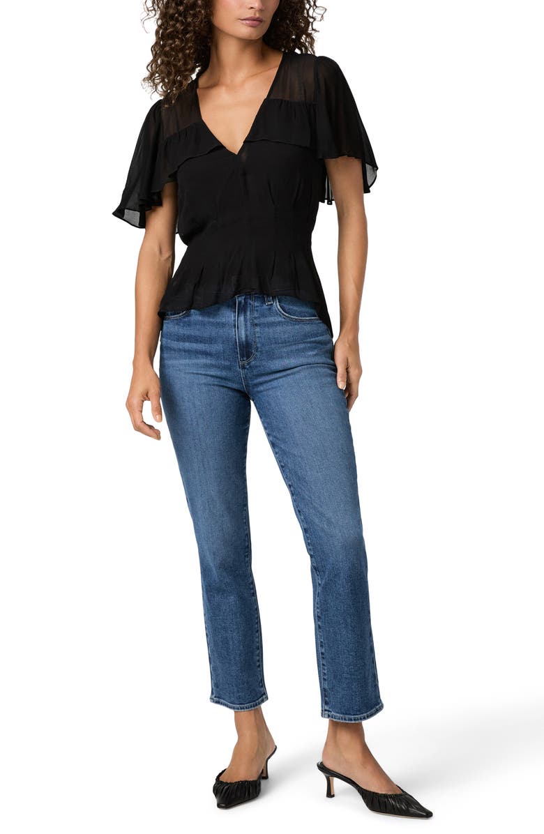 PAIGE Willa Ruffle Shirt, Alternate, color, Black