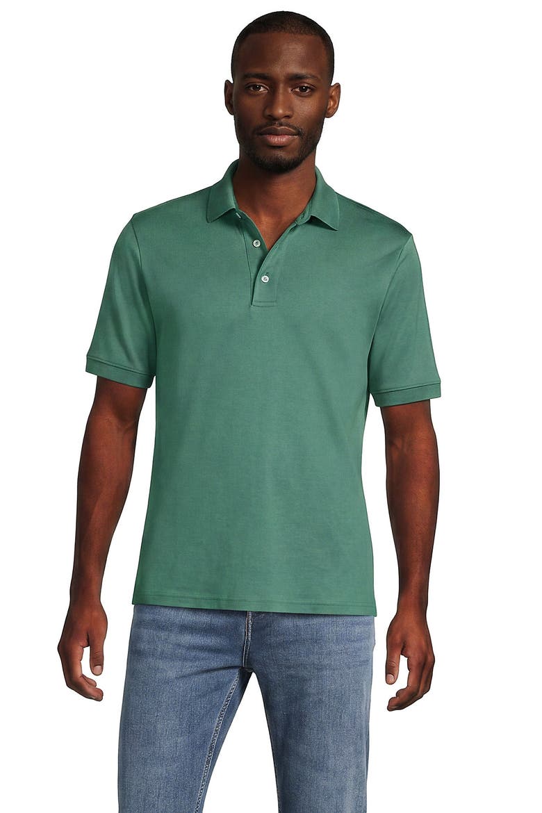 Short Sleeve Cotton Supima Polo Shirt, Main, color, Mineral Aqua