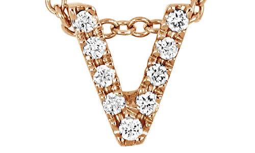 Bony Levy Diamond Pavé Initial Pendant Necklace In 18k Rose Gold - V