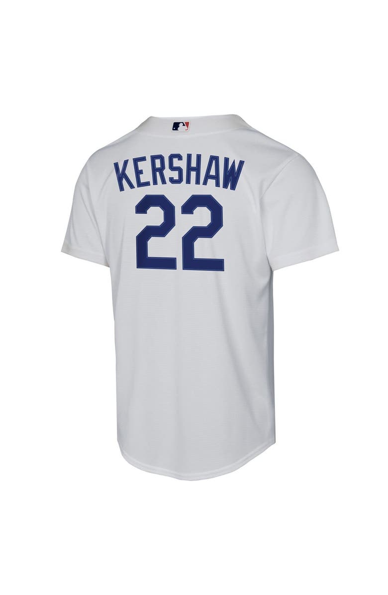 Nike Youth Nike Clayton Kershaw White Los Angeles Dodgers Home Replica Player Jersey, Alternate, color, White