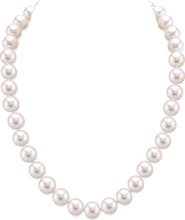 The Pearl Source 9.5-10.5mm White Freshwater Pearl Necklace - Premier AAAA Quality
