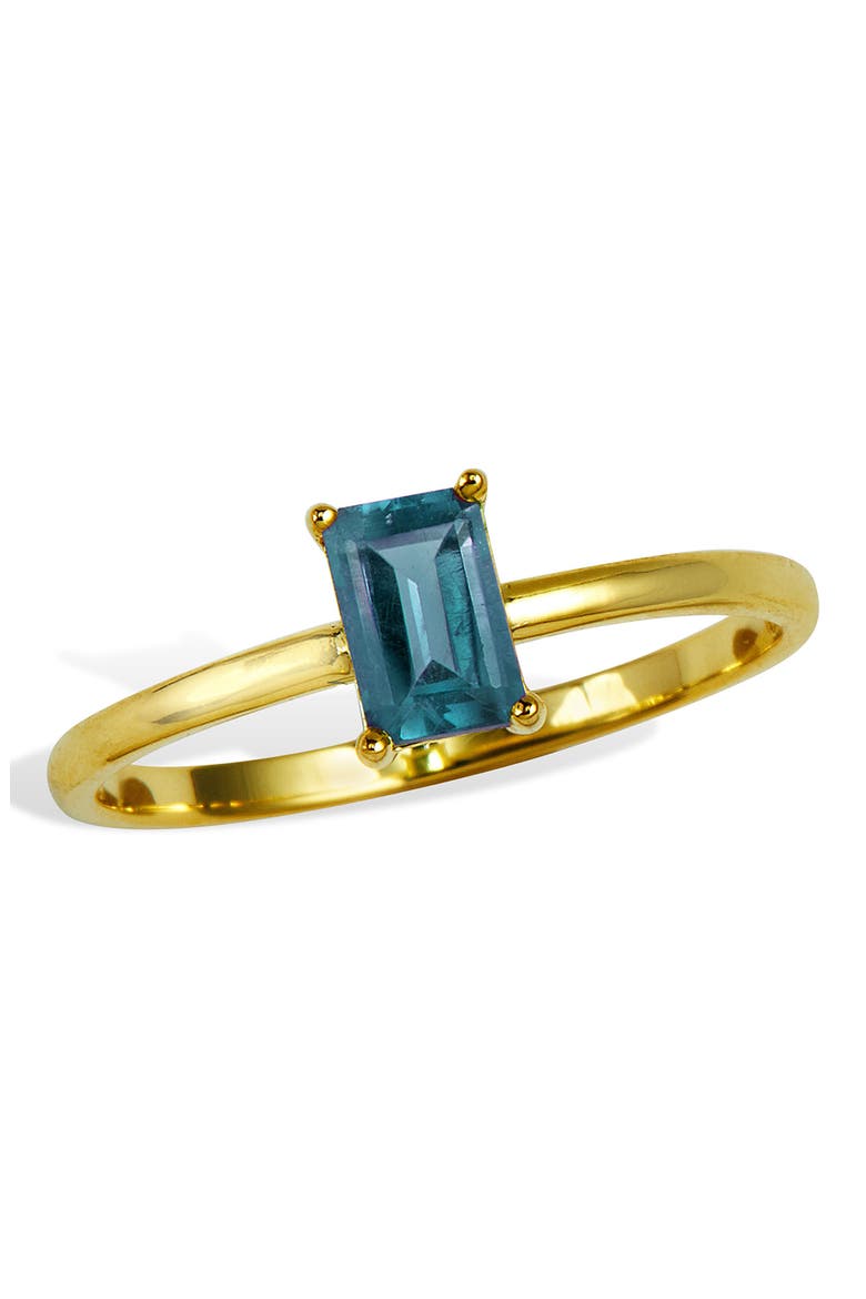 SAVVY CIE JEWELS June Birthstone Gold Vermeil Baguette Lab Created ...