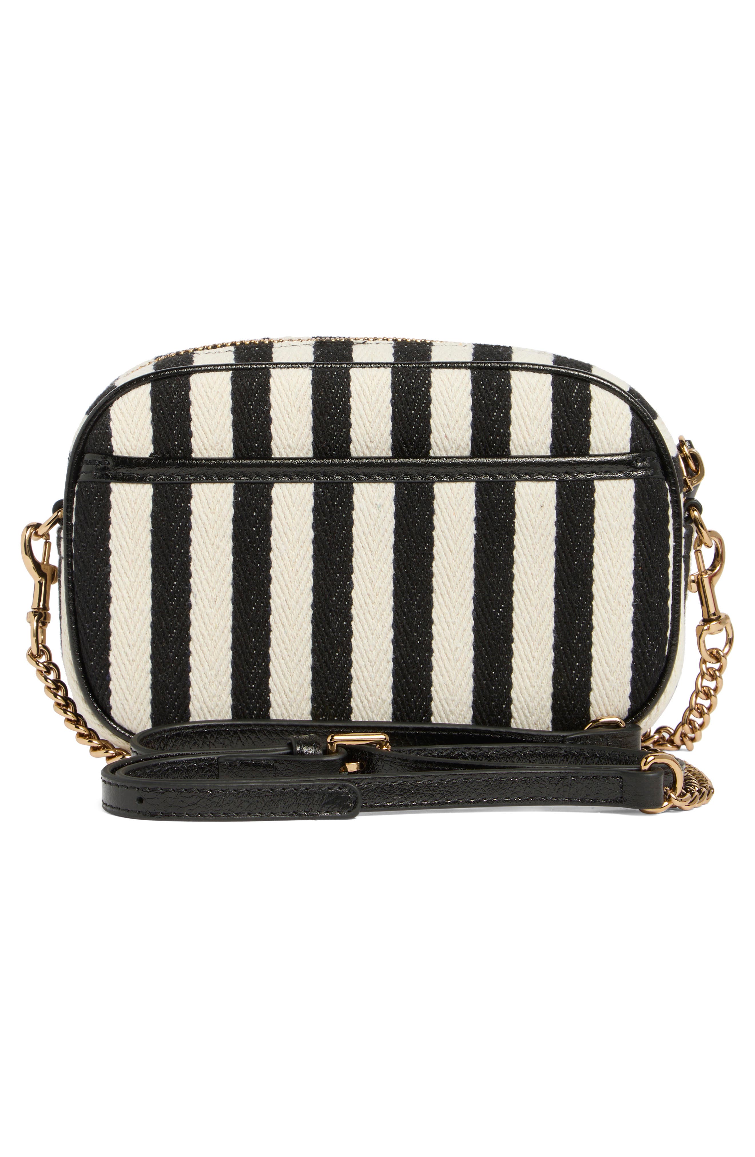 Kurt Geiger London Chiswick Stripe Small Camera Crossbody Bag, Alternate, color, Charcoal