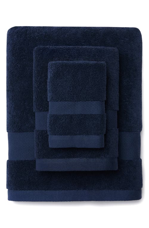 Sferra Bello Nuovo Combed Cotton Bath Towel In Navy