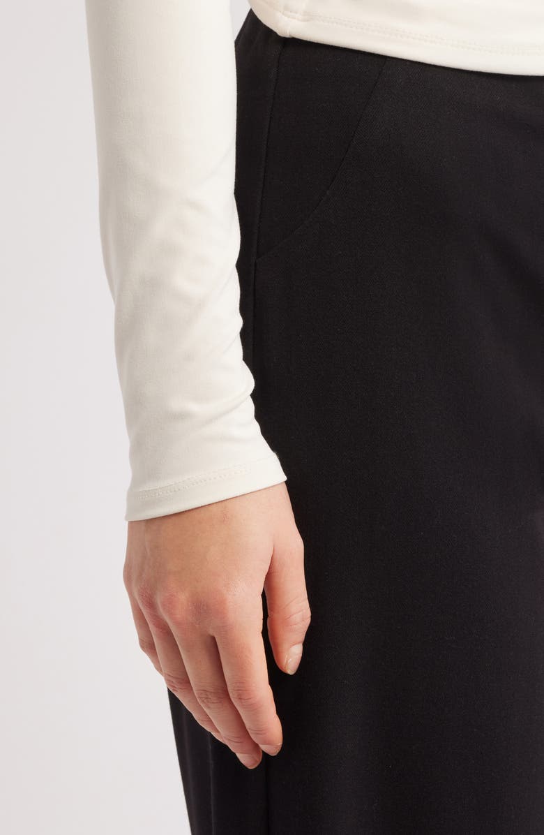 Reformation Vida Relaxed Fit Low Rise Pants, Alternate, color, Black