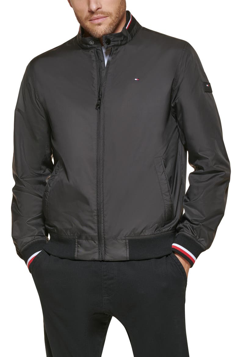 Lightweight Bomber Jacket, Main, color, BLACK