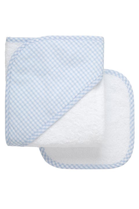 Big Check Hooded Towel & Washcloth Set (Baby & Toddler)